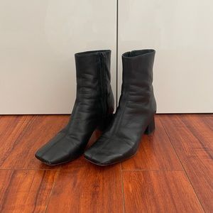 Vince Leather Black Boots